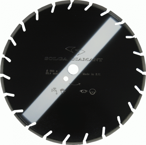 Diamantový kotúč SOLGA 450/25,4 na asfal + betón Diamantový kotúč SOLGA 450/25,4 na asfal + betón